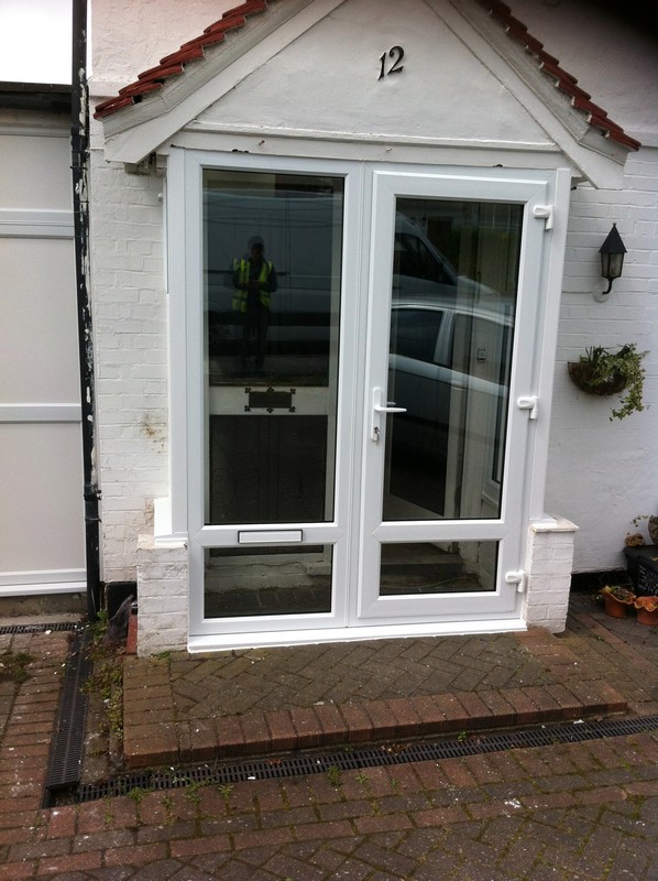 uPVC French doors fitted as front entrance in Moorgate